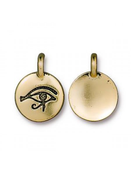 Charm Eye of Horus 12mm Antique Gold