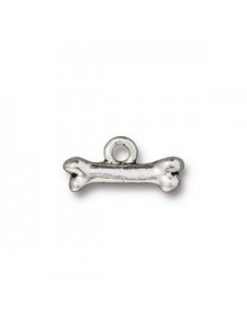 Charm Bone7x16mm H:2.2mm  Antique Silver