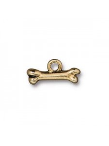 Charm Bone7x16mm H:2.2mm  Antique Gold