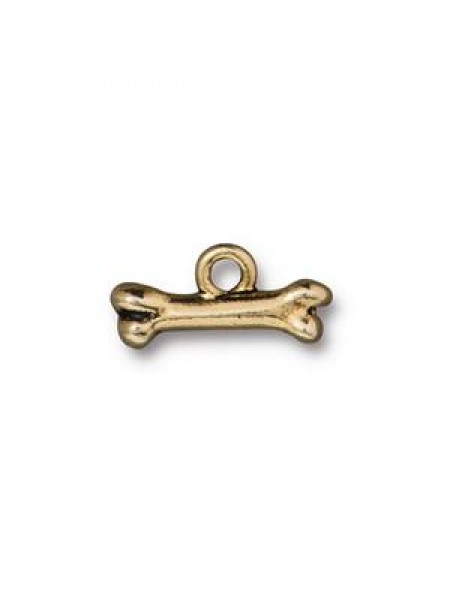 Charm Bone7x16mm H:2.2mm  Antique Gold