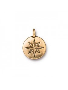 Mini North Star  Antique Gold Plated