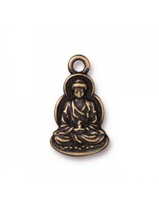 Charm Buddha Oxidised Brass