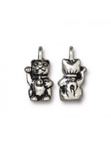 Charm Bekoning Kitty  Antique Silver