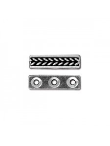 Spacer Bar 3-hole 4.5x15mm Antiq Silver