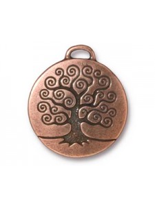 Tree of Life Pendant 23mm  Antiqu Copper