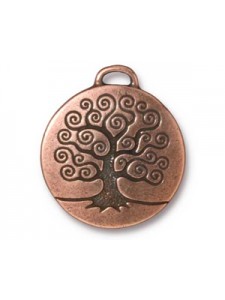 Tree of Life Pendant 23mm Antiqu Copper