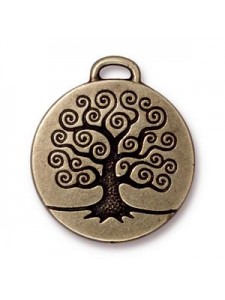 Tree of Life Pendant 23mm  Old Bronze