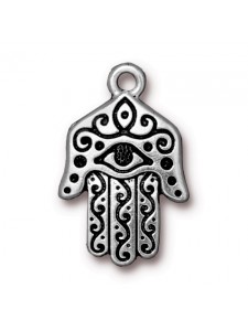 Drop  HAMSA Pendant  SA (Antique Silver)