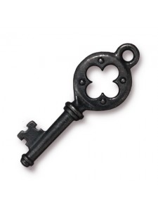 Drop Quartrefoil Key 28mm long  Black