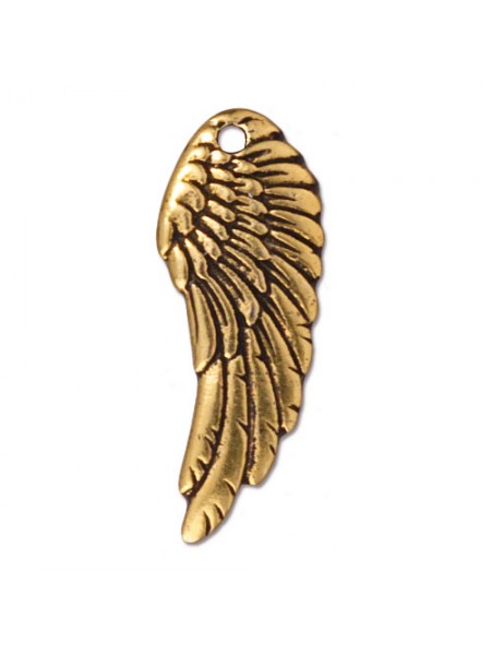 DROP  Wing  28x10x2mm Gold Antique