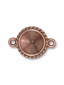 Link Frame 12MM Beaded RD Anti Copper