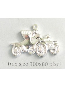 Vintage Car Charm Silver Plated
