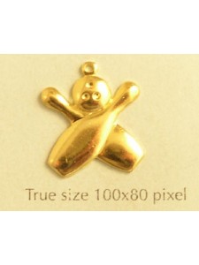 Ten Pin Bowling Charm  Gold Plated