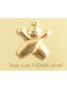 Ten Pin Bowling Charm  Silver Plated