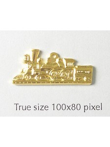 Steam Train Charm Gold Plated