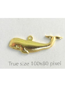 Whale Charm Gold Plated