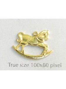 Rocking Horse Charm Gold Plated