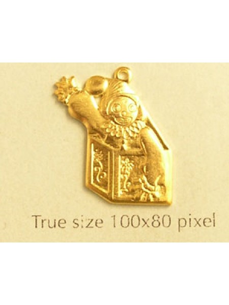 Jack-in-the-Box Charm Gold Plated