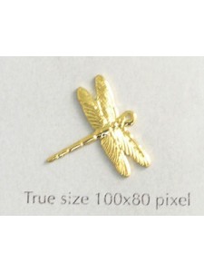 Dragonfly Charm Small  Gold Plated