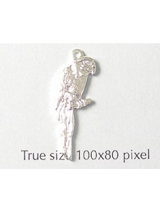 Parrot Charm Silver Plated