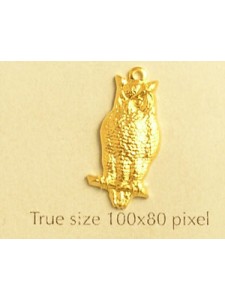 Owl Charm Gold Plated