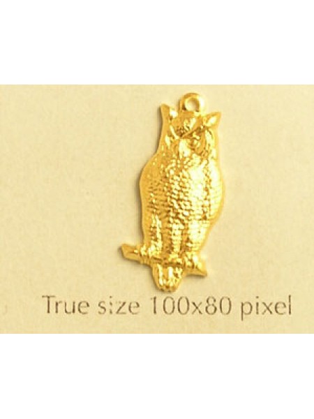 Owl Charm Gold Plated