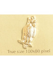 Owl Charm Silver Plated