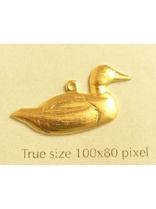 Duck Charm Gold Plated