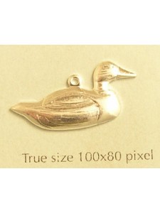 Duck Charm Silver Plated