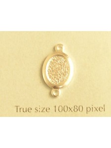 Flat Oval Stone Setting 8mm 2-ring SP