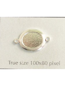 Flat Oval Stone Setting 10mm 2-ring SP