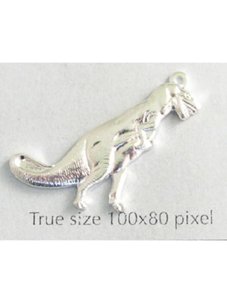 Dinosaur T-Rex Charm Silver Plated