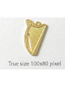 Harp Charm Gold Plated