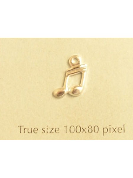 Musical Notes Charm Silver Plated
