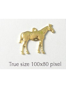Horse Charm Gold Plated