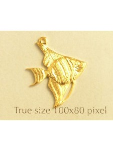 Tropical Fish Charm Gold Plated