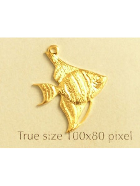 Tropical Fish Charm Gold Plated