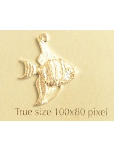 Tropical Fish Charm Silver Plated