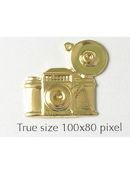 Camera Charm Gold Plated