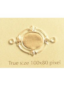 Flat Oval 10mm Stone Setting 2-ring SP