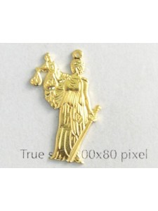 Justice Symbol Charm Gold Plated