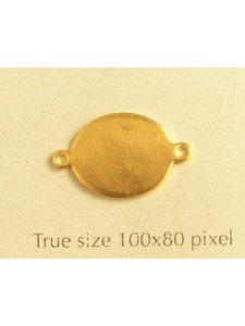 Oval Plate 13mm 2-ring Gold Plated