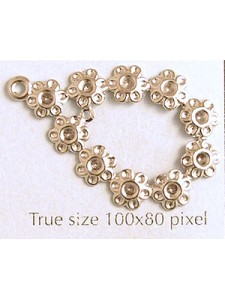 Floral Stone setting Nickel plated