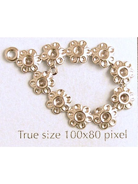 Floral Stone setting Nickel plated