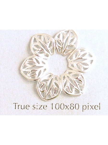 Filigree Flower Silver plated