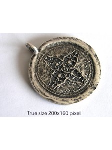 Pierced Coin 45mm Antique Matt Silver