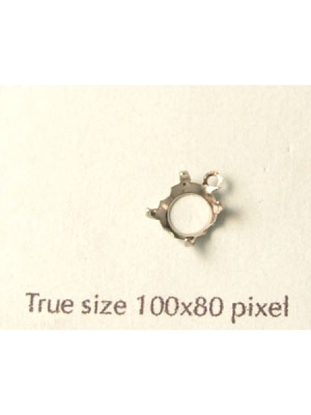 Setting Round SS30 1 Ring Rhodium Pl.