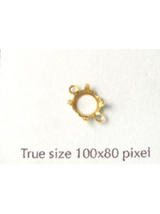 Setting Round SS30 2 Rings Gold Plated