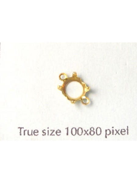 Setting Round SS30 2 Rings Gold Plated