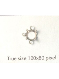 Setting Round SS30 3 Rings Rhodium Pl